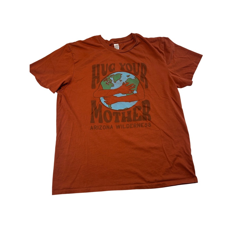 Arizona Wilderness Brewing Co Hug Your Mother Graphic T-Shirt Rust Orange Mens L